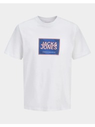jack&jones jjrain tee ss crew neck 12288097-bright white white