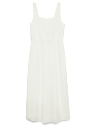vero moda vmjulietta singlet 7/8 dress wvn btq 10341721-snow white white