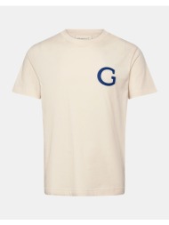 gant μπλουζα κμ g badge ss tshirt 3g2003411-130 cream
