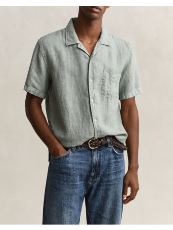 gant υποκαμισο κμ reg gmnt dyed linen ss camp shirt