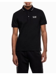 ea7 polo shirt 8npf16pjvuz-1200 black
