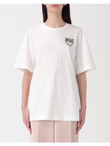 pinko strepitoso t-shirt jersey rica 105526a33f-z05 white