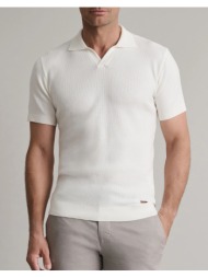 navy&green πλεκτο βαμβακερο πολο, κοντο μανικι 24ym.1009/pl-off white offwhite