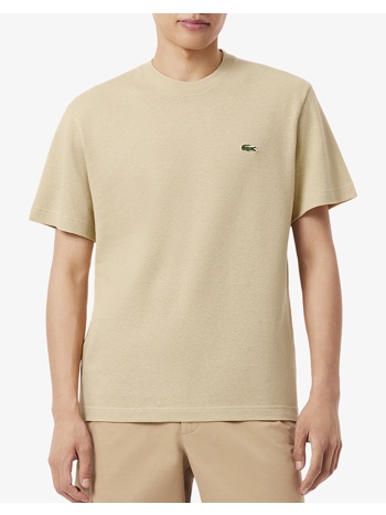 lacoste μπλουζα κμ tee-shirt ss 3th0629-8xf biege