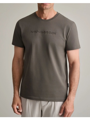 navy&green μπλουζα λαιμοκοψη 24tu.346/7r-olive brown olive