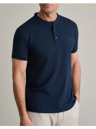 navy&green μπλουζα λαιμοκοψη με κουμπια 24ts.005/yl/pb-marine blue darkblue