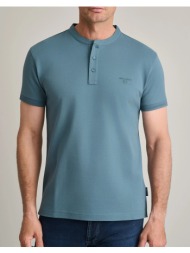 navy&green μπλουζα λαιμοκοψη με κουμπια 24ts.005/yl/pb-pilot blue blue