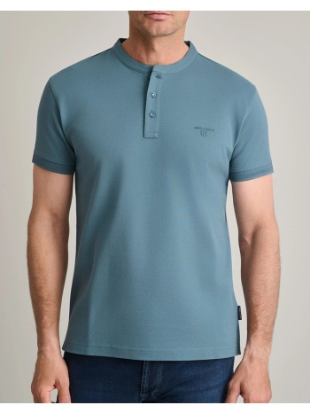 navy&green μπλουζα λαιμοκοψη με κουμπια