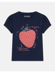 guess ss t-shirt μπλουζα παιδικο girl k6gi07k6yw4-g77g darkblue