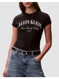 calvin klein ss graphic logo baby tee lv047f815g-ub1 black