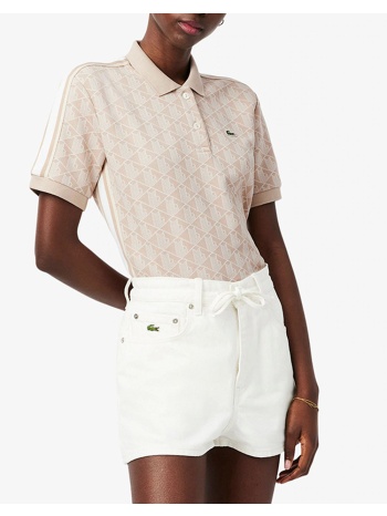 lacoste μπλουζα πολο κμ 3df3364-8gi biege