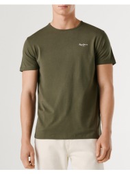 pepe jeans essentials drop 1 original basic 3n μπλουζα ανδρικο pm5010180-728/olive green olive