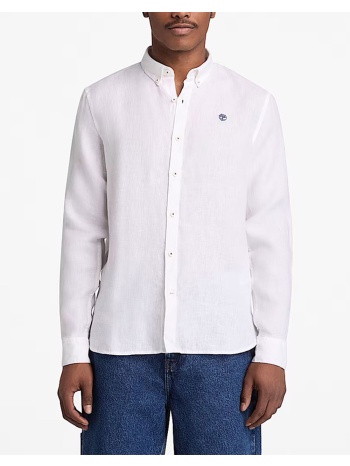 timbreland linen shirt tb0a2dc3-100 white