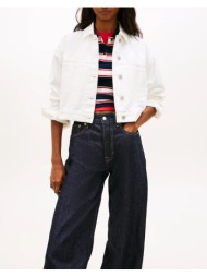 tommy jeans ovsz crop trckr jckt flg bj6099 dw0dw21979-1d0 white