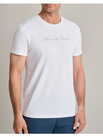 navy&green μπλουζα λαιμοκοψη 24tu.322/11p.2-white white