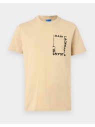 karl lagerfeld jeans klj slim ss frame logo tee b2m17046-2mv biege