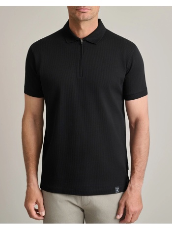 navy&green μπλουζακι πολο με φερμουαρ , custom fit