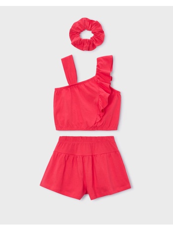 mayoral σετ σορτς λαστιχακι 03233-085 coral
