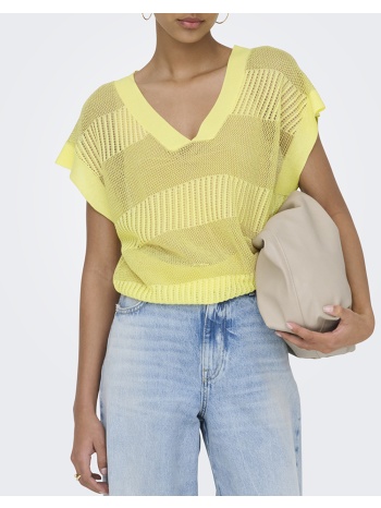 only onlnoelle ss structure glitter vneck knt