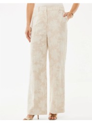 mexx flower jacquard pants straight leg mf007001161w-131308 biege