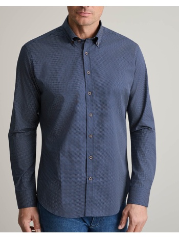 navy&green πουκαμισο fit line 24ng.b412/1b-dk navy/lt brown