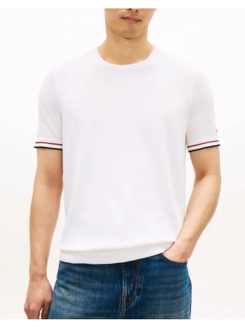 tommy hilfiger dc tech cotton tee mw0mw42676-ybr white