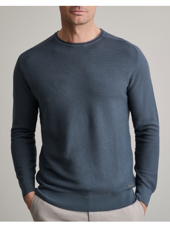 navy&green πλεκτο βαμβακερο λαιμοκοψη, 2tone