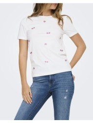 only onlnikita reg s/s top box jrs 15360256-bright whitecherry offwhite