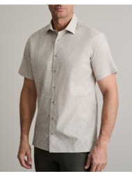 navy&green πουκαμισο comfort fit, κοντο μανικι 24ng.mp27/ngm/ss-beige/white biege