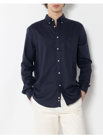the bostonians πουκαμισο λινο regular fit plain linen