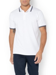 the bostonians μπλουζα polo pique twin tipped regular 3ps1271-bright white