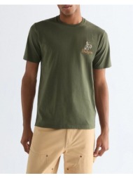 wrangler embroidery tee 112377989-deep depths khaki