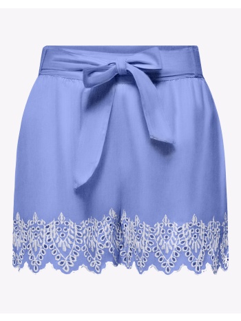 only onltulum emb loose belt shorts wvn 15368893-blue