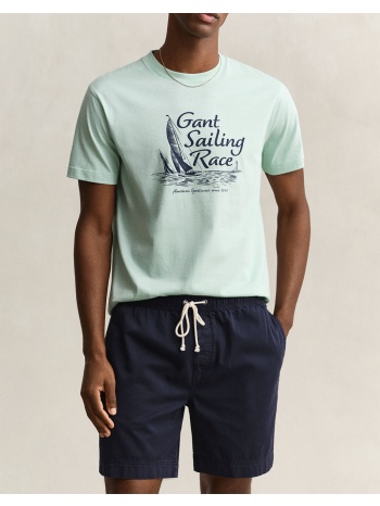 gant μπλουζα κμ graphic ss tshirt 3g2003425-347 lightgreen