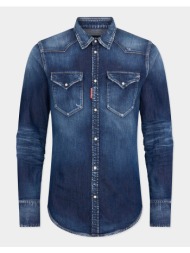 dsquared2 πουκαμισο s74dm0986s30341-470 denimblue