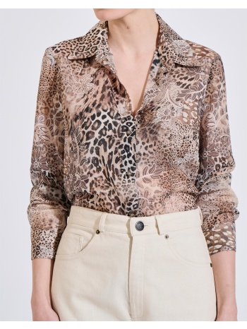 bill cost πουκαμισο 10-342483-0-μπεζ multi