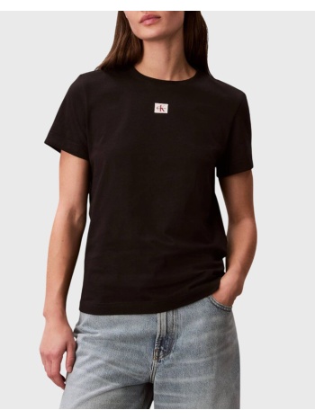 calvin klein jeans ss woven label classic fit tee