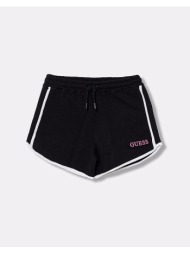 guess kids french terry regular shorts σορτς παιδικο girl j6rd00kad74-jblk black