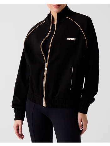 guess georgia high neck full-zip swe φουτερ γυναικειο