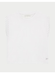guess kids sl t-shirt μπλουζα παιδικο girl j6ri07k8hm4-g011 white