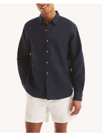 nautica πουκαμισο μμ l/s linen solid fca 3ncwr6548-4vn