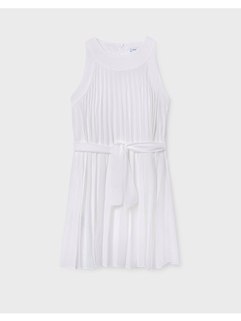 mayoral φορεμα πλισε 06908-011 offwhite