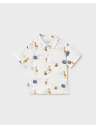 mayoral πουκαμισο κοντομαν σταμπωτο 01114-031 offwhite