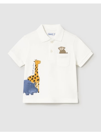 mayoral πολο κοντομανικη ζωο 01108-016 cream