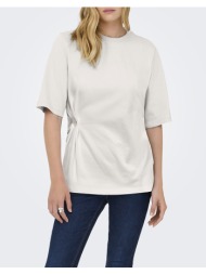 only onlmarie 2/4 o-neck top box jrs 15368496-cloud dancersilverbutton offwhite