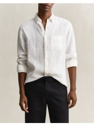 gant υποκαμισο μμ reg gmnt dyed linen shirt 3g3240120-110 white