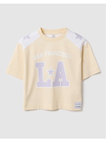 ovs tsh sl over w/print 2566874-white smoke biege