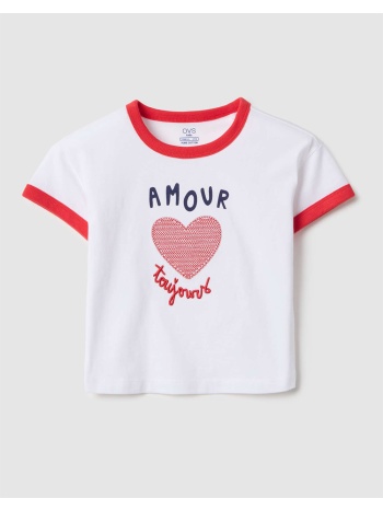 ovs tshirt with sequins 2554217-bright white white