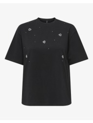 only onlvita s/s tee box jrs 15343769-blackmixstoneheartchest black
