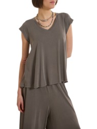 namaste μπλουζα arluna ss0726006-grey darkgray